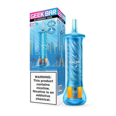 Geek Bar Burj 80K E-Hookah Disposable Vape - Blueberry Gum