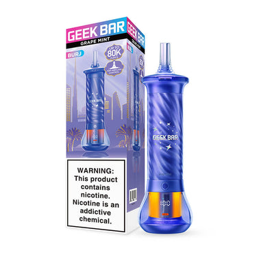 Geek Bar Burj 80K E-Hookah Disposable Vape - Grape Mint
