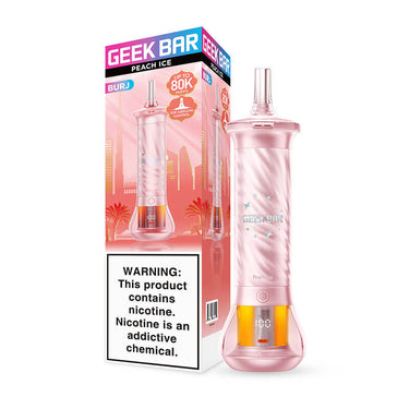 Geek Bar Burj 80K E-Hookah Disposable Vape - Peach Ice