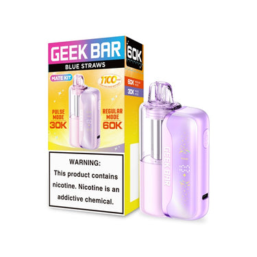 Geek Bar Mate 60K 5% Disposable Vape Kit - Blue Straws