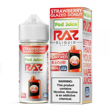 Strawberry Glazed Donut RAZ E-liquid Nic 100ml