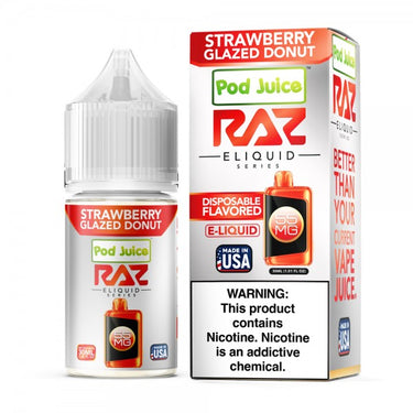 Strawberry Glazed  Donut RAZ Salt E-liquid Nic 30ml 